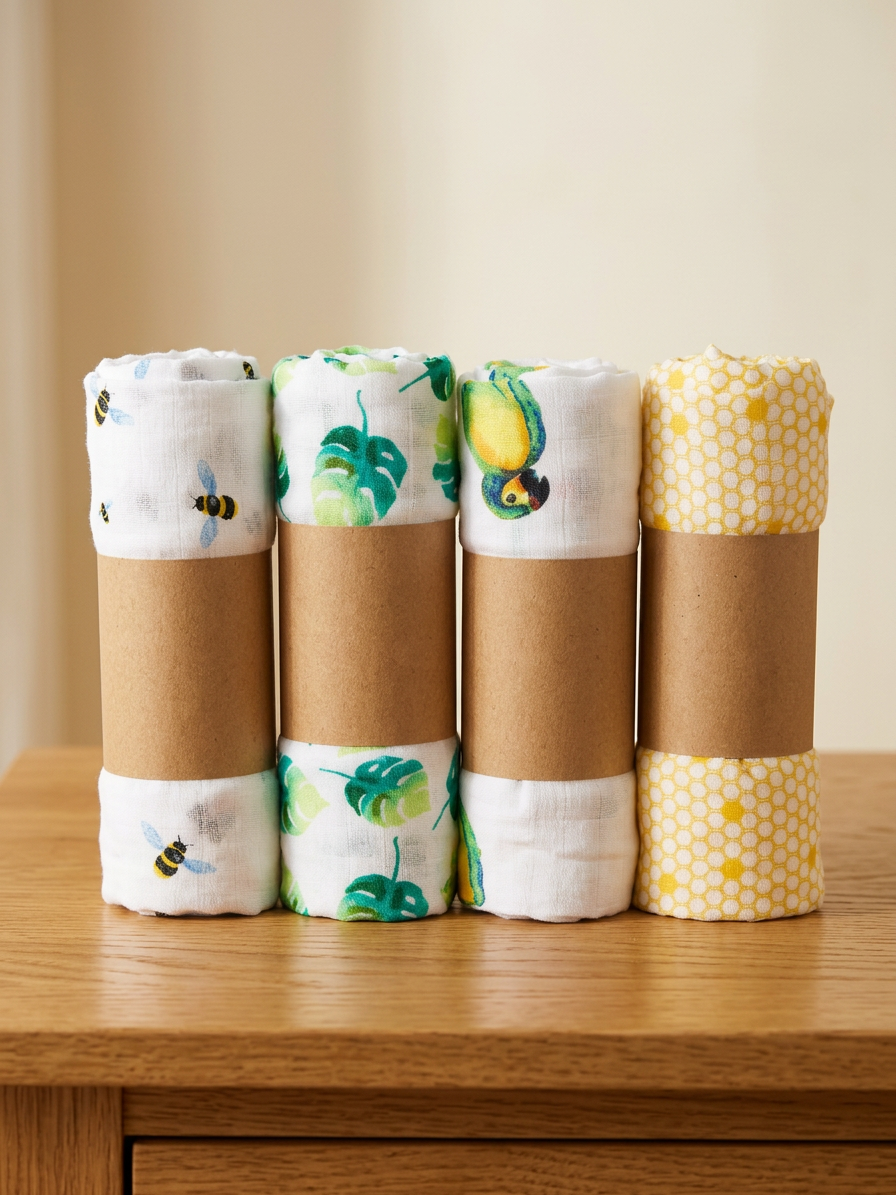 Organic Cotton Muslin Essential Baby Set - Hero