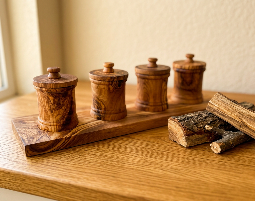 Olive Wood Canister Set - Material Story