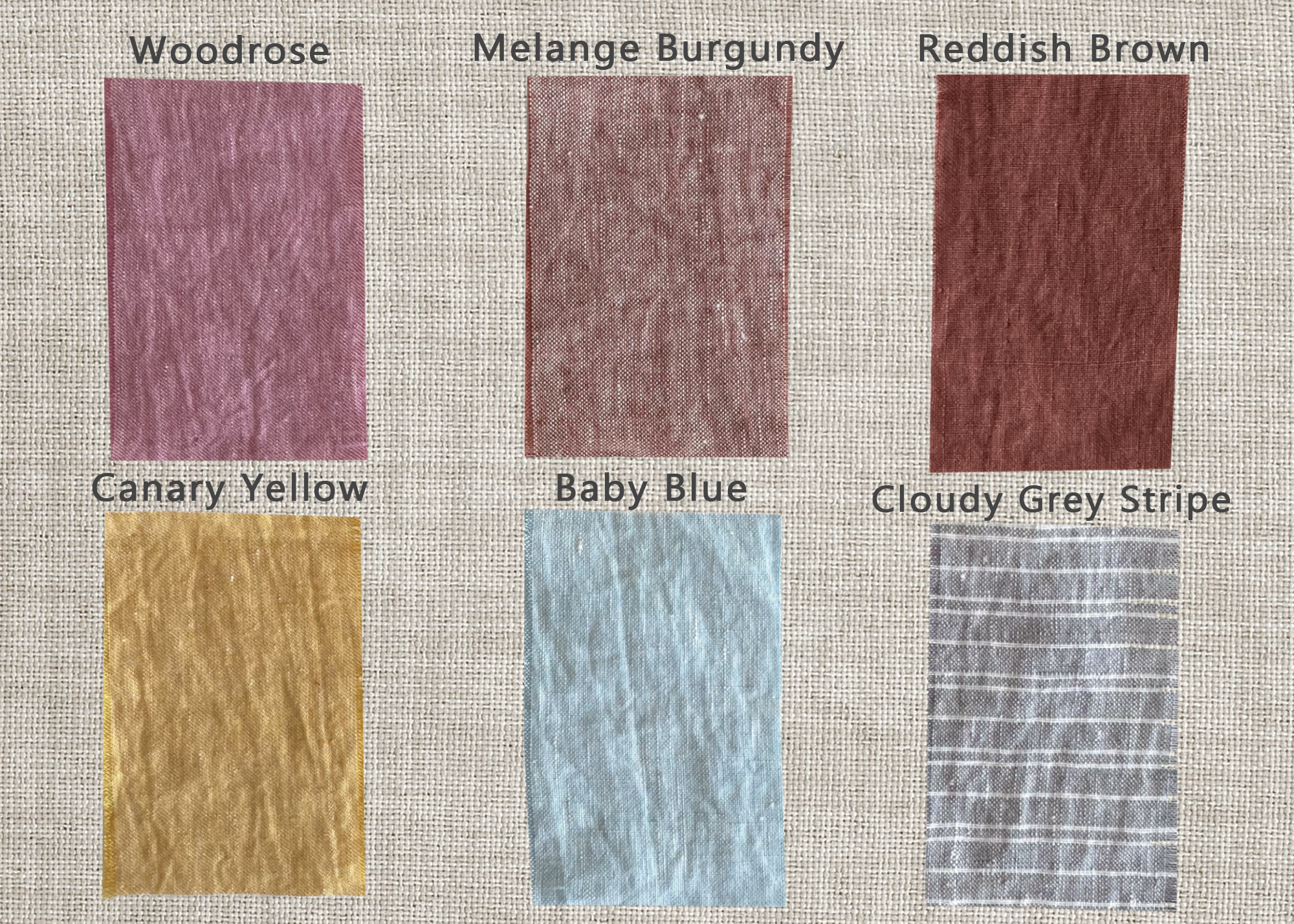 Deep Rose linen curtain with tie tops