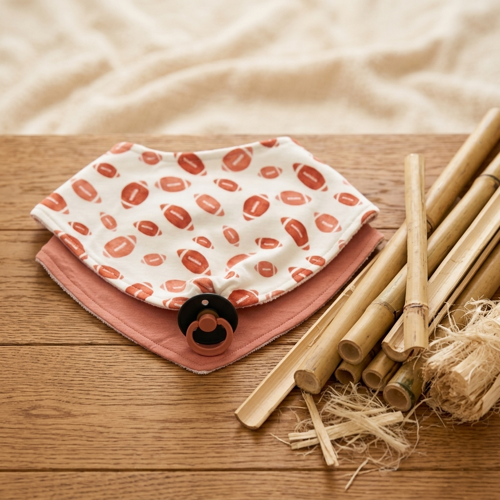 Game Day - Doodalou Bamboo Bandana Baby Bib Combo - Material Story