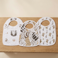 On The Savannah Bamboo Muslin Snap Bibs 3PK - Hero