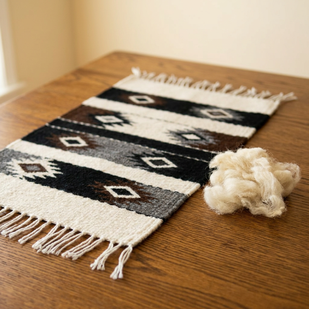 Belegui Diamonds Mexican Wool Rug - Material Story