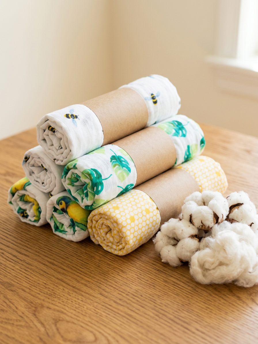 Organic Cotton Muslin Essential Baby Set - Material Story