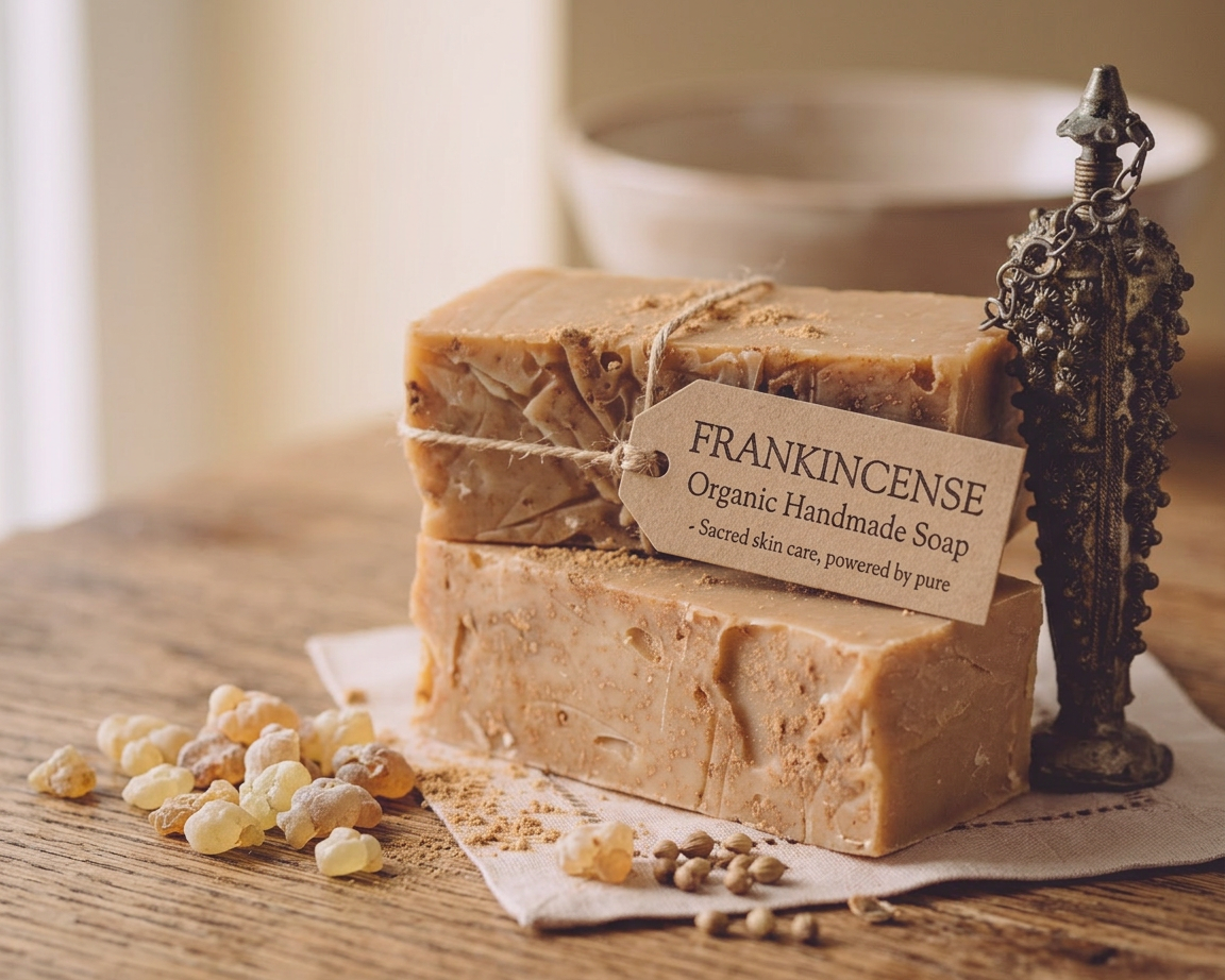 Frankincense Organic Handmade Soap - Sacred skin care, powered by pure - Material Story
