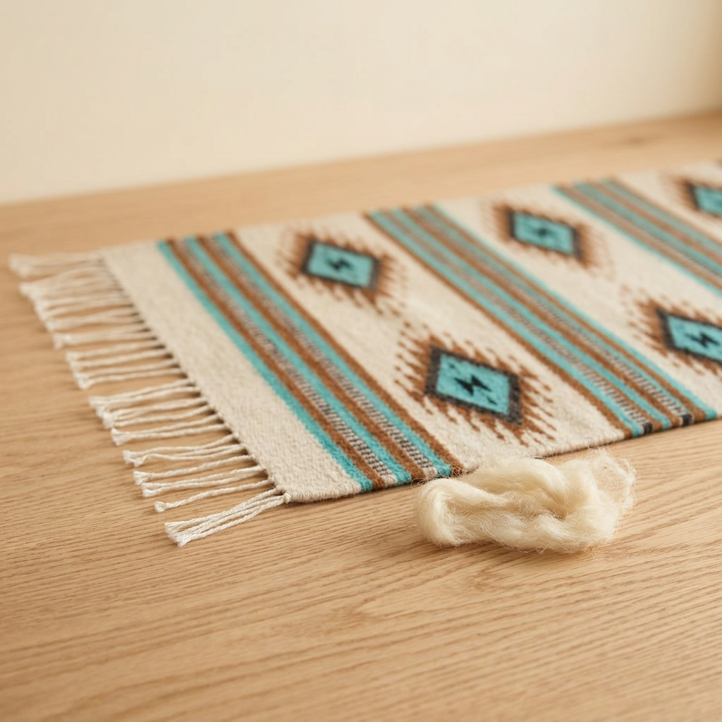 Bizalú Eyes Native Wool Rug - Material Story