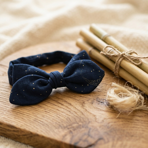 Midnight Moon Bamboo Baby Headband - Material Story