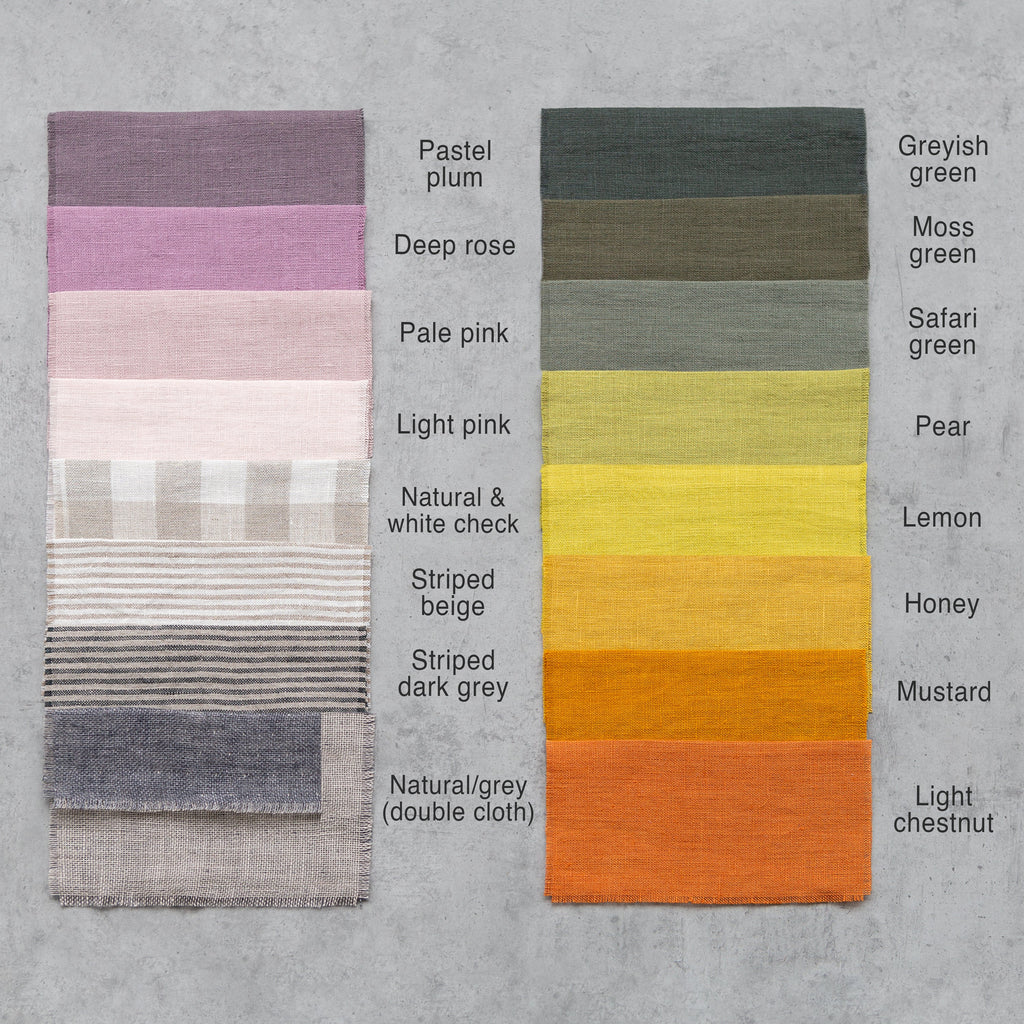 Deep Rose linen curtain with tie tops
