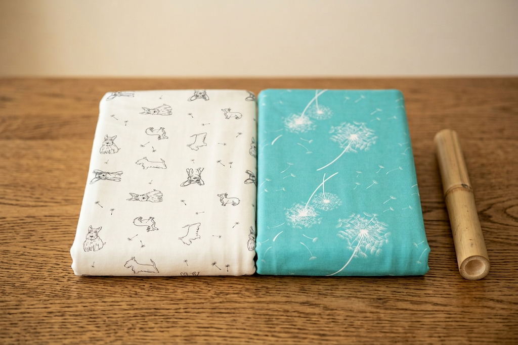 Corgi and Dandelion Seeds Bamboo Changing Pad Cover/Bassinet Sheets - Material Story