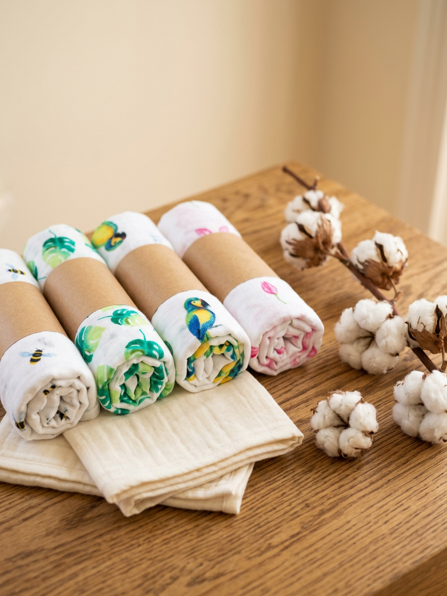 Organic Cotton Muslin Essential Baby Set - Material Story