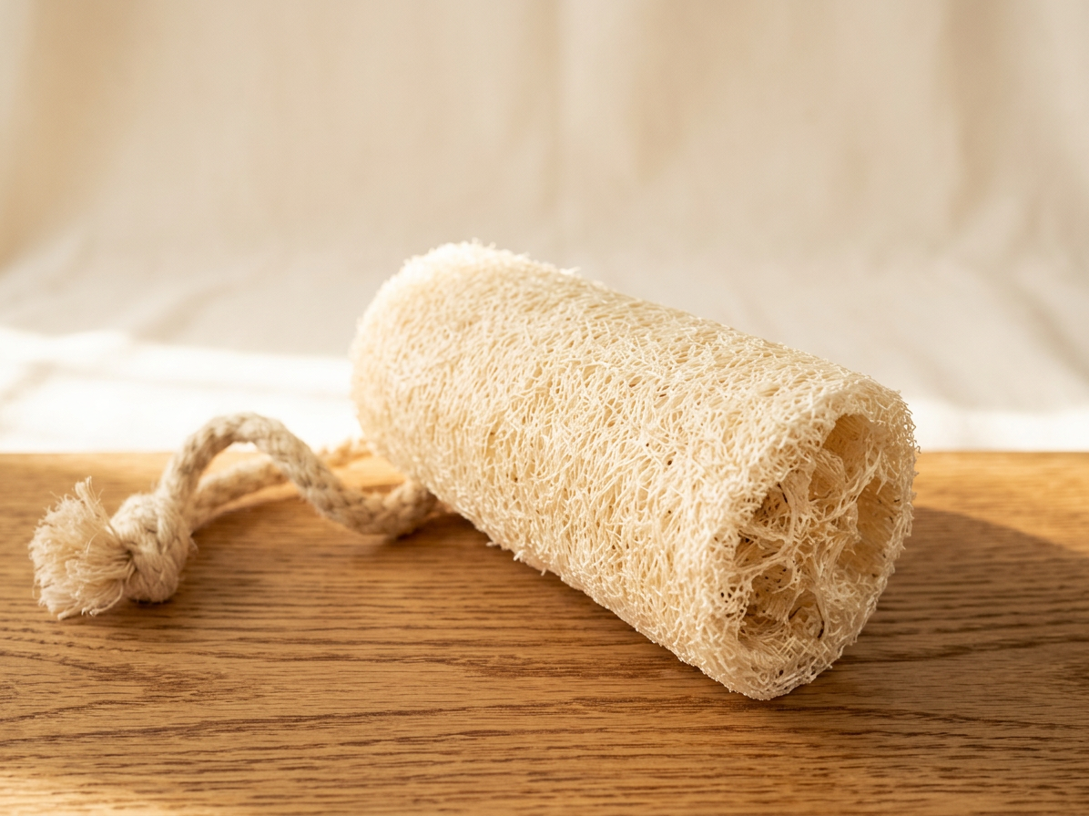 Organic Natural 4" Loofah, loofa, luffa, vegan - Hero