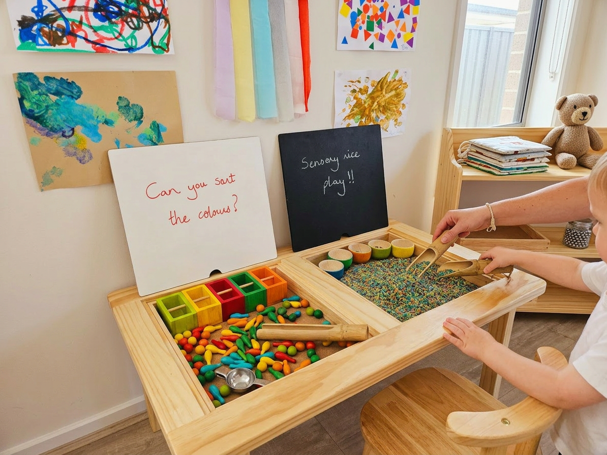 QToys Australia (USA) 4 in 1 Activity Table - In-Use