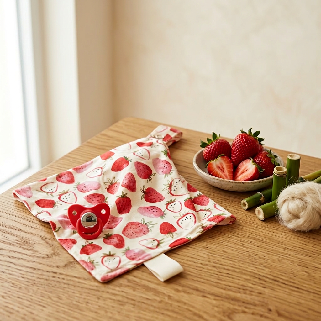 You are Berry Special - Doodalou Bamboo Baby Pacifier Blanket - Material Story