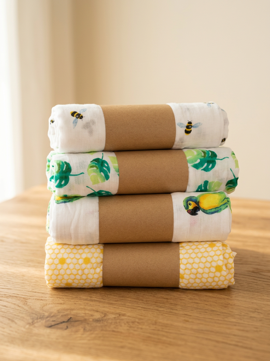 Organic Cotton Muslin Essential Baby Set - Hero