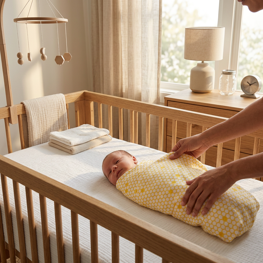 ORGANIC SWADDLE - HIVE - In-Use