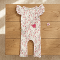 Bloom Where You are Planted - Doodalou Bamboo Baby Romper Ruffle - Hero