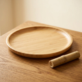 Bamboo Round Plate 9" inch |For Appetizers / Barbecue / Steak - Material Story