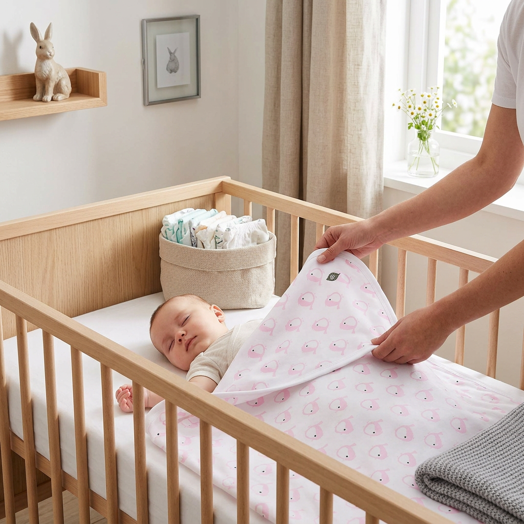 The Pink Birdie - Blanket - 100% Organic - In-Use
