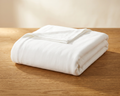 Pristine White Oversized Queen Bamboo Bed Blanket - Hero