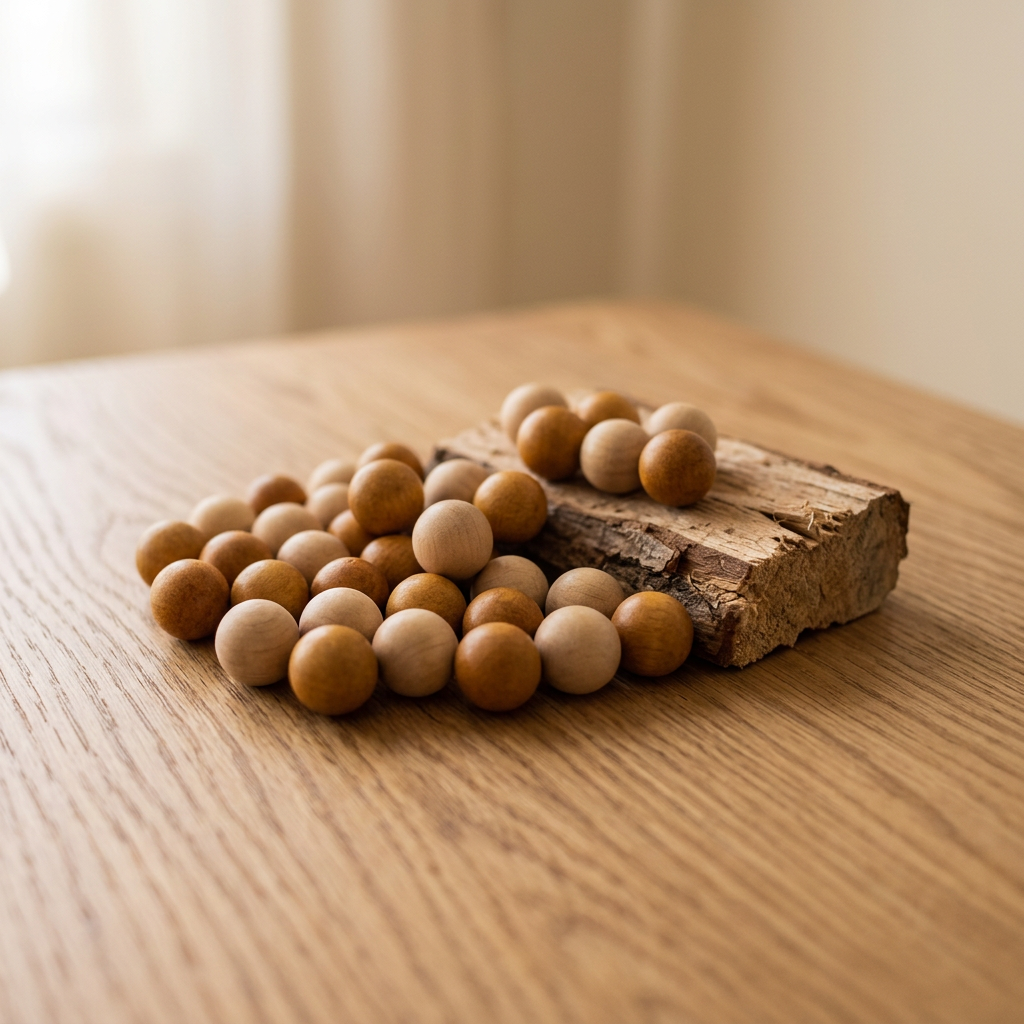 QToys Australia 2 Tone Wooden Balls - Material Story