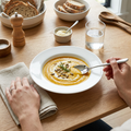 White Deep Plate 9" inch | 23 Cm 15 Oz | 450 Ml - In-Use