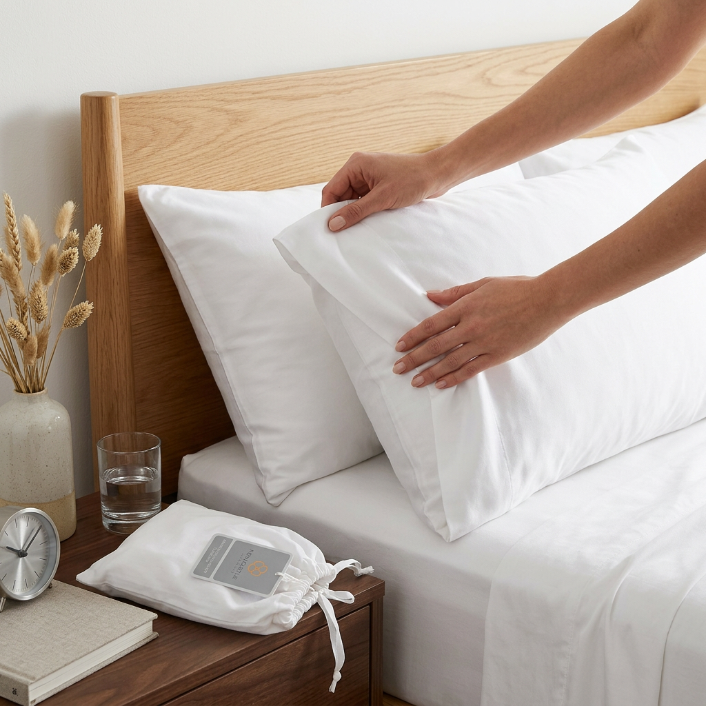 Standard Bamboo Pillowcase - set of 2 - In-Use