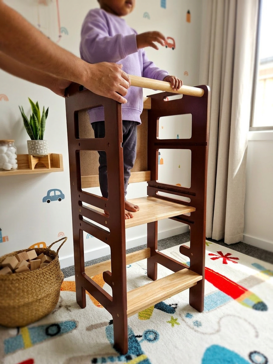 QToys Australia (USA) 3 in 1 Learning Tower - In-Use