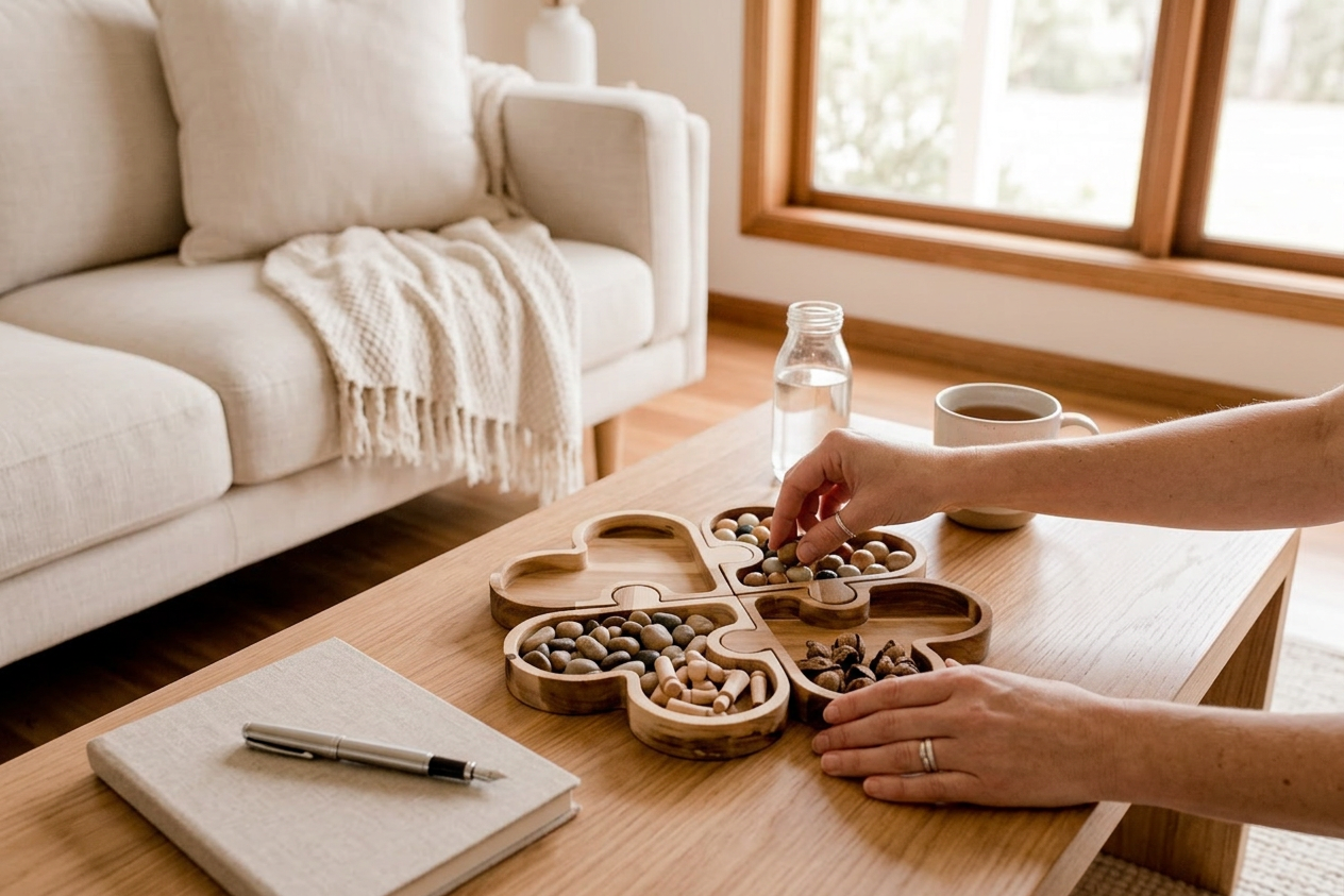 QToys Australia Four Leaf Clover Tray - In-Use