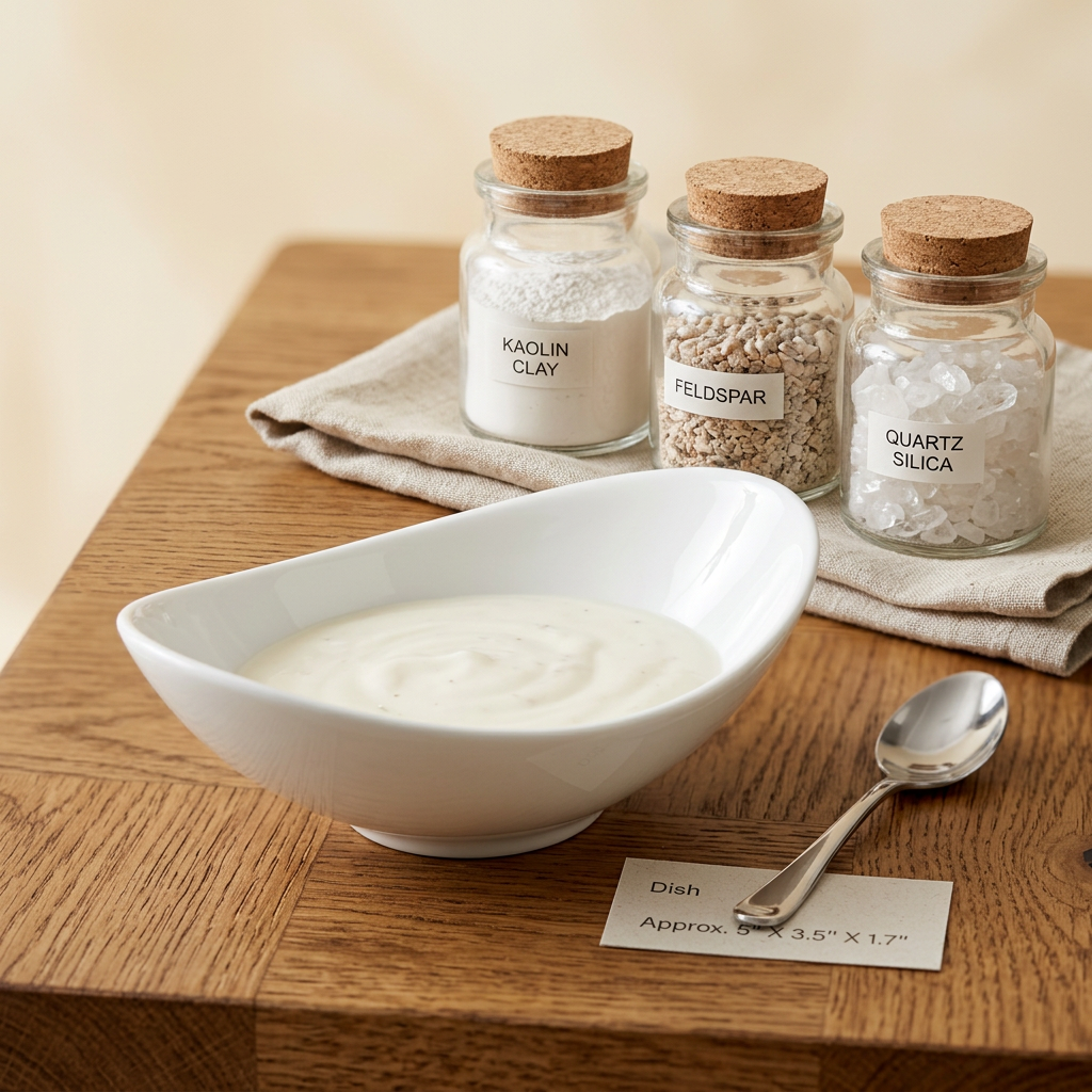 White Sauce Dish 5" inch X 3.5'' X 1.7'' | - Material Story