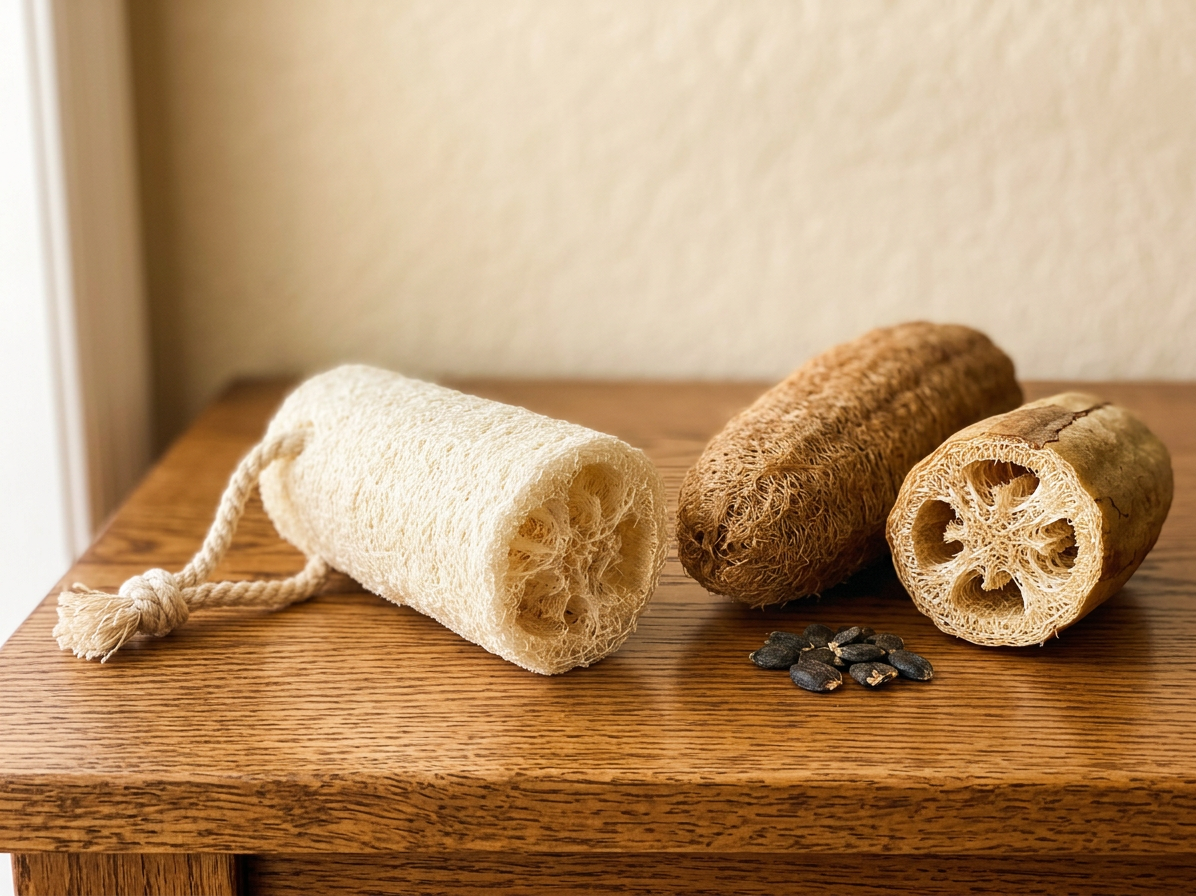 Organic Natural 4" Loofah, loofa, luffa, vegan - Material Story
