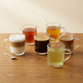 Latte Tea Coffee Glass Cup Set 6pcs - Hero