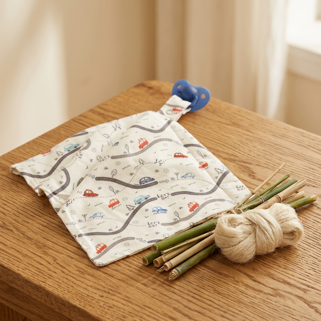 Fast and Furious - Doodalou Bamboo Baby Pacifier Blanket - Material Story