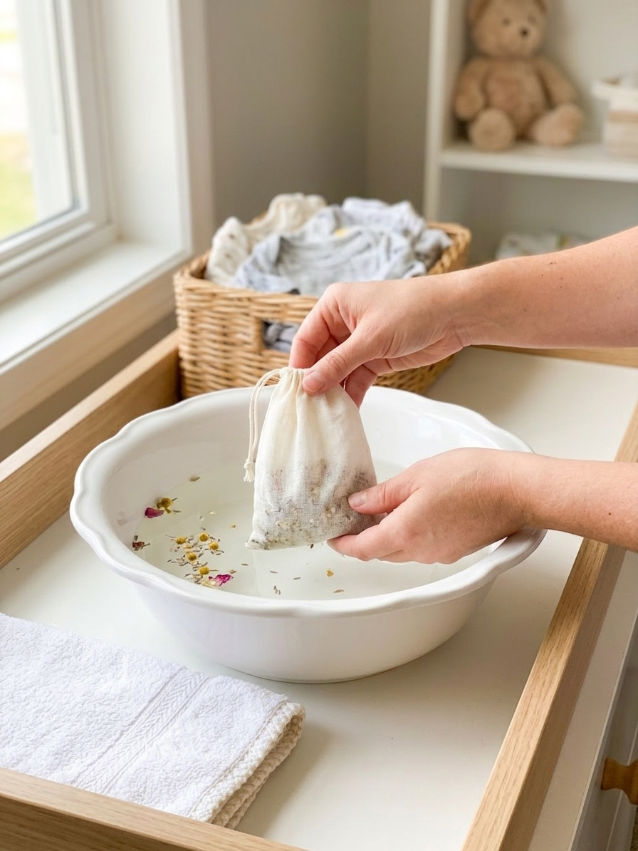 Perfect Baby Organic Bath Tea / Sachet - In-Use