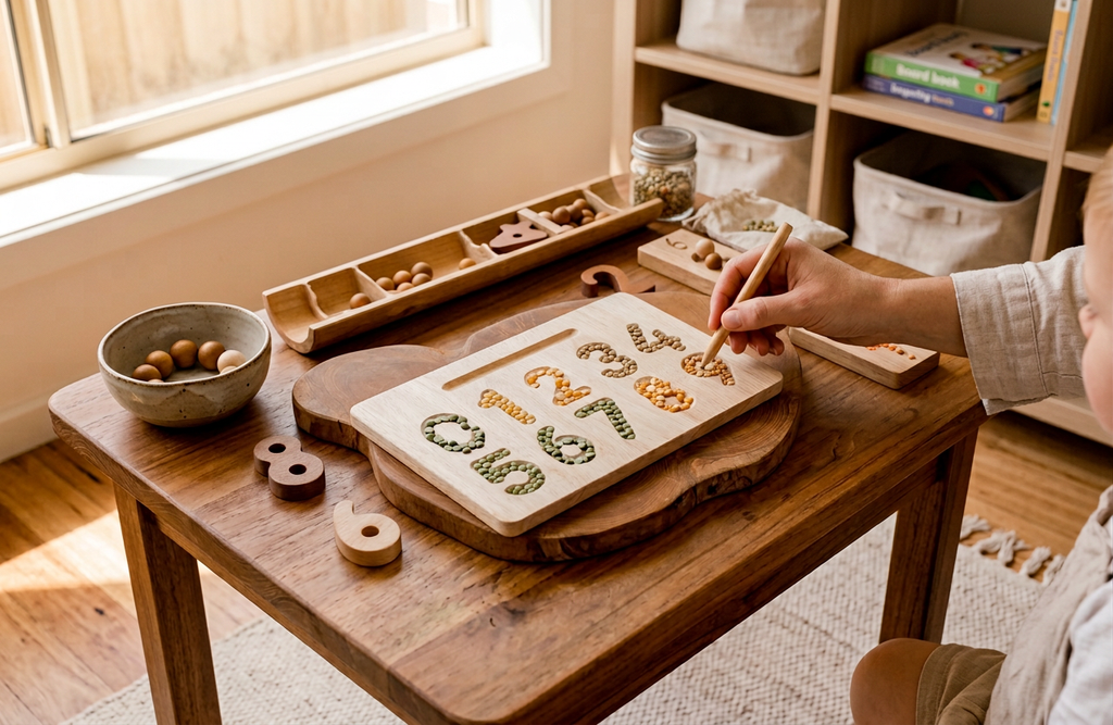 QToys Australia Number tracing board - In-Use