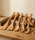 Olive Wood Kitchen Servers Set -5 pcs - Material Story