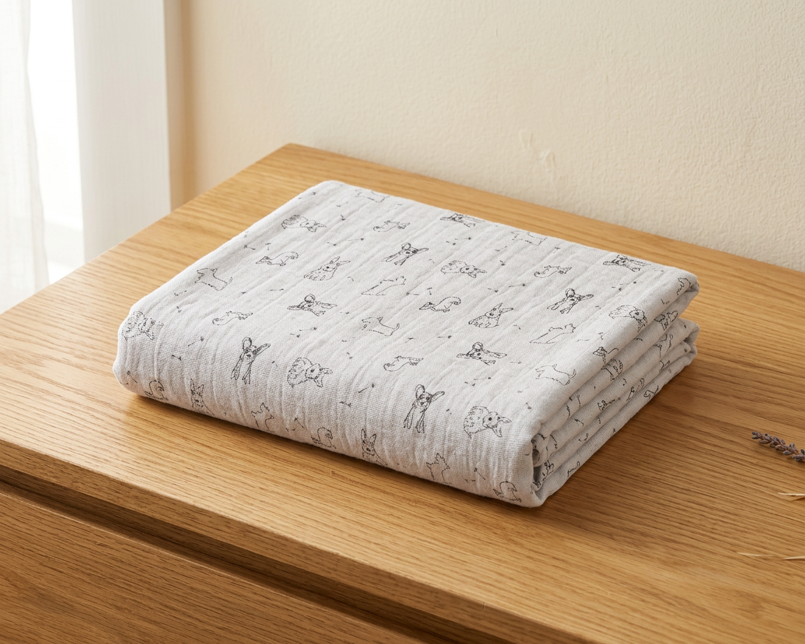 Corgi Bamboo Muslin Crib Sheet - Hero