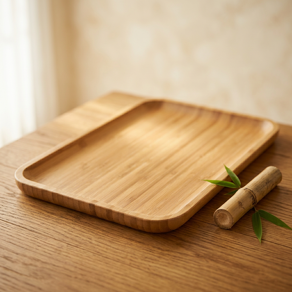 Bamboo Platter 14" inch X 10" inch | For Appetizers / Barbecue / Steak - Material Story